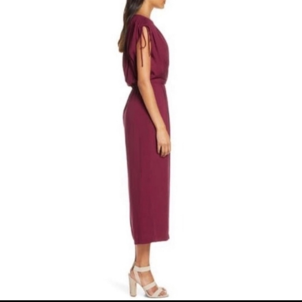 GAL Meets Glam Luella Ruched Shoulder Crop Wide Leg Jumpsuit - Picture 2 of 16